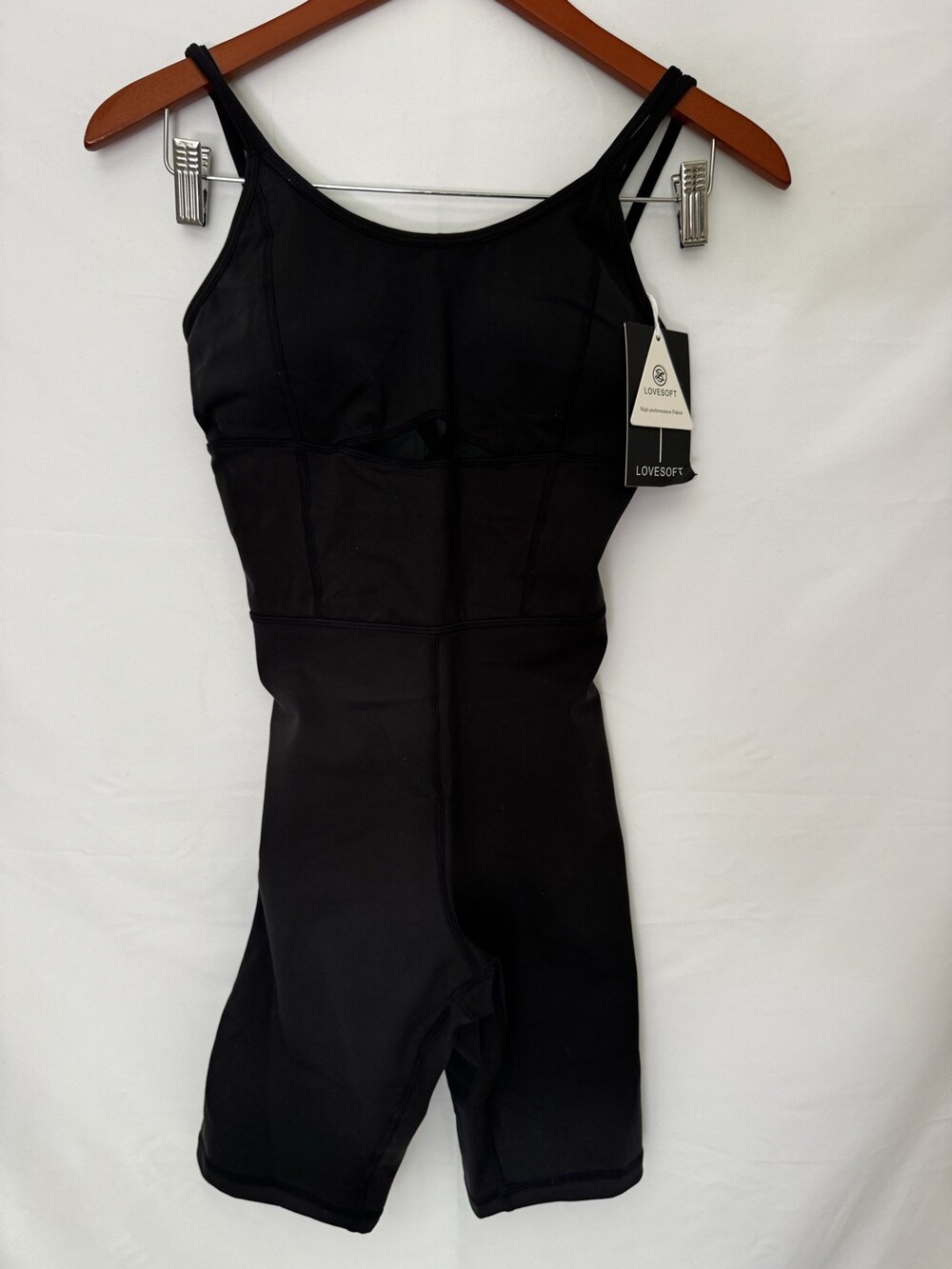 Lovesoft Black Jumpsuit Size S Sleeveless Wide Leg Stretch NWT $119.99